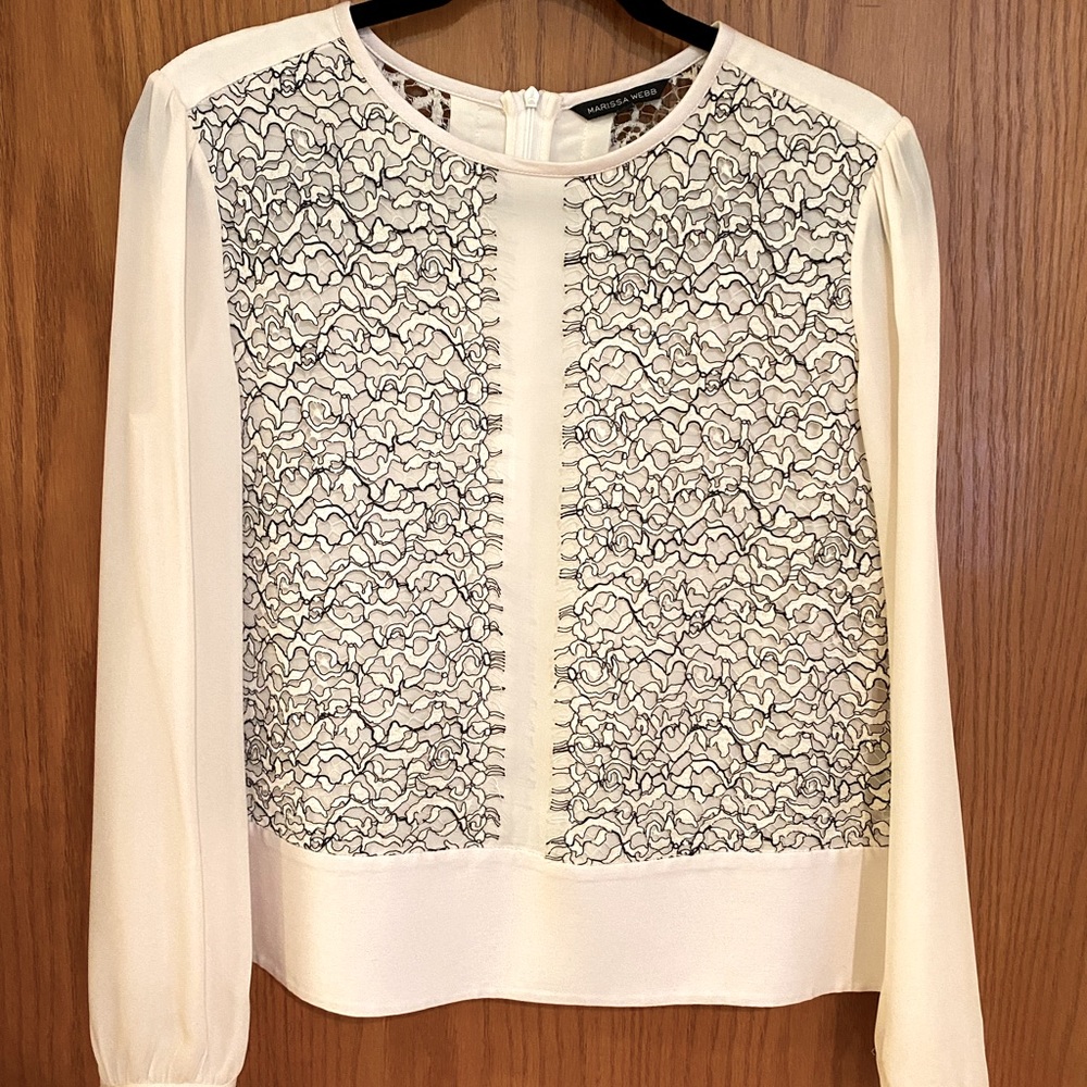 MARISSA WEBB long sleeve lace blouse